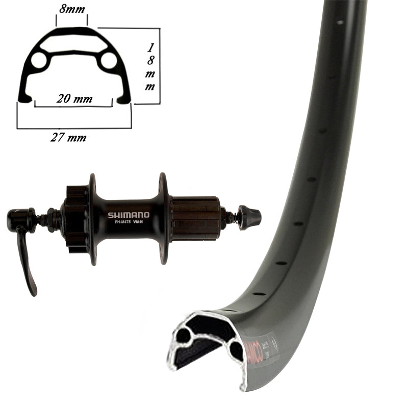 ROUE ARRIÈRE / FH-TX506 NOIR 6 BOULONS (8-9-10 VIT.)