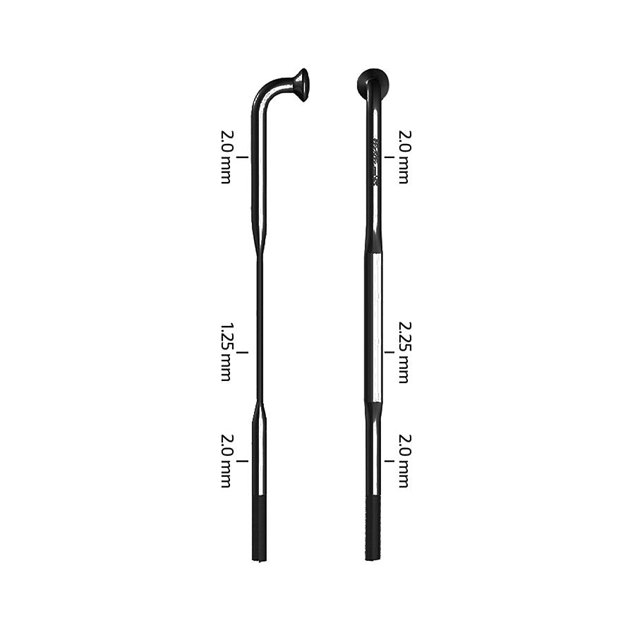 Zipp CX-Sprint Black J-Bend TCS, Rayons, Sapim CX-Sprint, Noir, Longueur: 266, 3pcs