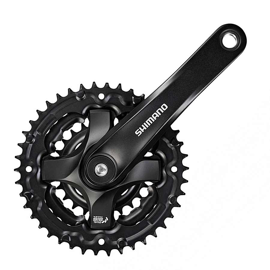 Shimano FC-TY501, Pédalier, 6/7/8 vit., 175mm, 24/34/42D, Riveté, Carré, 47.5mm, Noir