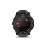 Garmin Instinct 3 50mm AMOLED, Montre, Couleur de la montre: Noir, Bracelet: Anthracite - Silicone
