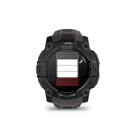 Garmin Instinct 3 50mm AMOLED, Montre, Couleur de la montre: Noir, Bracelet: Anthracite - Silicone