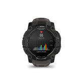 Garmin Instinct 3 50mm AMOLED, Montre, Couleur de la montre: Noir, Bracelet: Anthracite - Silicone