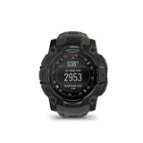 Garmin Instinct 3 50mm AMOLED, Montre, Couleur de la montre: Noir, Bracelet: Anthracite - Silicone