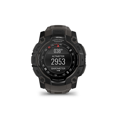 Garmin Instinct 3 50mm AMOLED, Montre, Couleur de la montre: Noir, Bracelet: Anthracite - Silicone