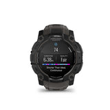 Garmin Instinct 3 50mm AMOLED, Montre, Couleur de la montre: Noir, Bracelet: Anthracite - Silicone
