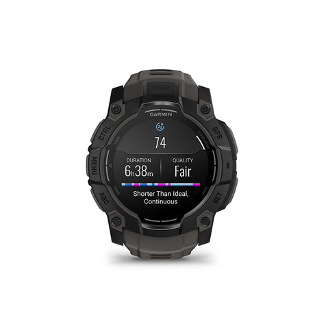 Garmin Instinct 3 50mm AMOLED, Montre, Couleur de la montre: Noir, Bracelet: Anthracite - Silicone