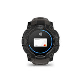 Garmin Instinct 3 50mm AMOLED, Montre, Couleur de la montre: Noir, Bracelet: Anthracite - Silicone