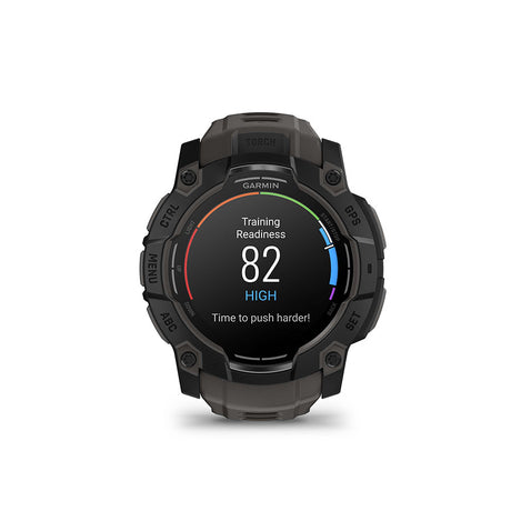 Garmin Instinct 3 50mm AMOLED, Montre, Couleur de la montre: Noir, Bracelet: Anthracite - Silicone