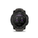 Garmin Instinct 3 50mm AMOLED, Montre, Couleur de la montre: Noir, Bracelet: Anthracite - Silicone