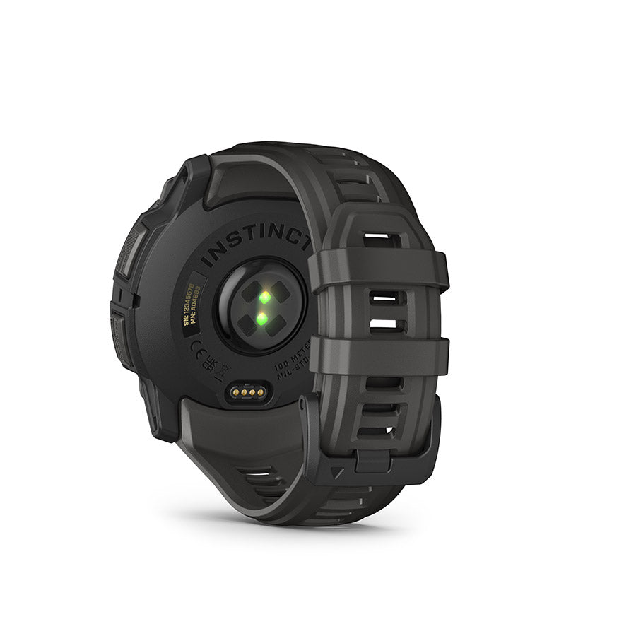 Garmin Instinct 3 50mm AMOLED, Montre, Couleur de la montre: Noir, Bracelet: Anthracite - Silicone