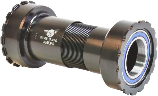 Wheels manufacturing Wheels Manufacturing 386EVO Bottom Bracket - ABEC-3 Bearings, For 24mm(Shimano) Cranks, Black