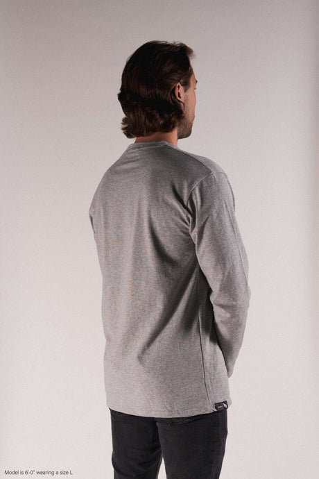 Title MTB Midweight Long Sleeve Shirt Heather Gris L