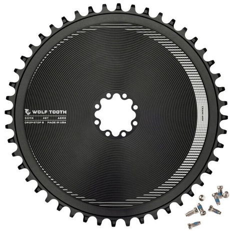 Wolf Tooth Direct Mount Aero Chainring for SRAM 8-Bolt Black 48T
