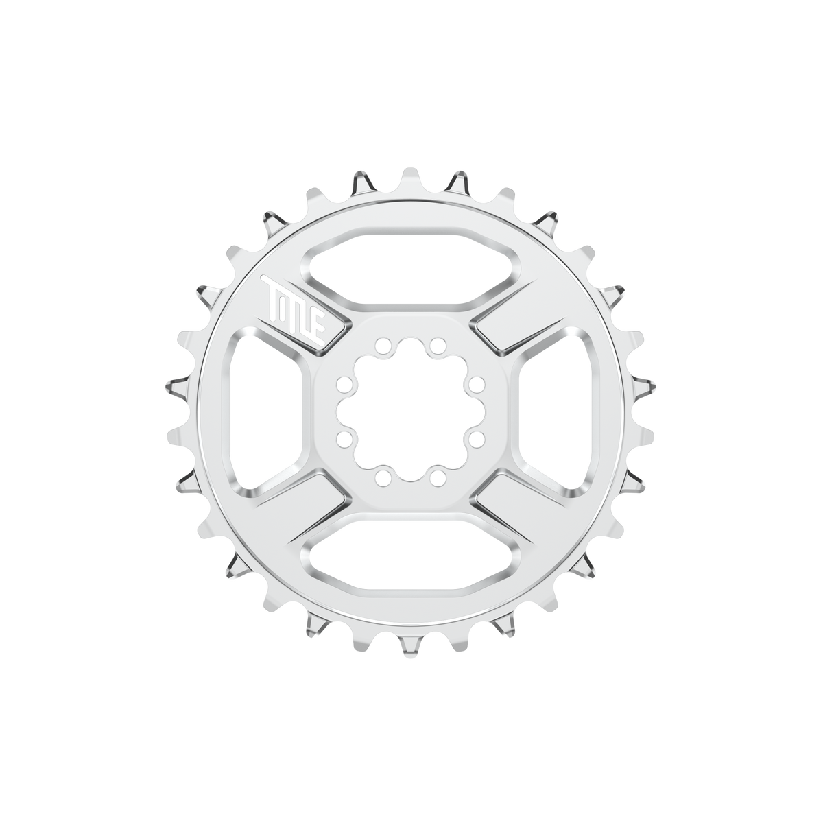 Title MTB CR1 8-Bolt Chainring - 30T / Chrome / Shimano HG12