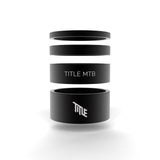 Title MTB Alloy entretoises de jeu de direction Noir