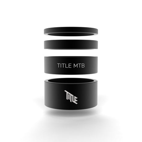 Title MTB Alloy entretoises de jeu de direction Noir