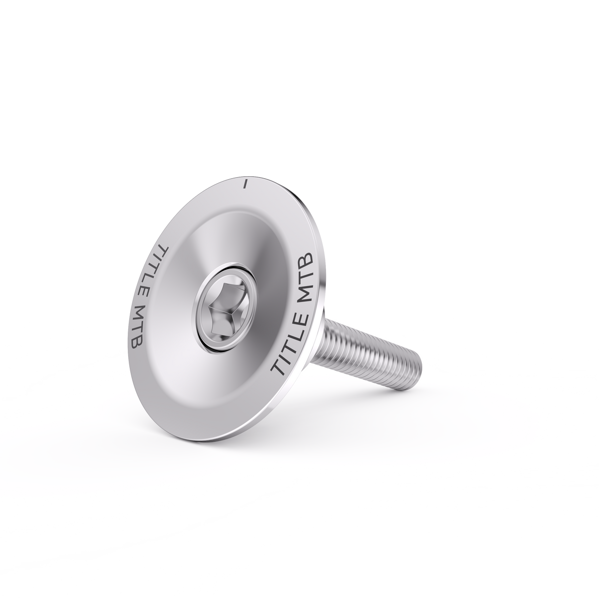 Title MTB Top Cap and Bolt Chrome